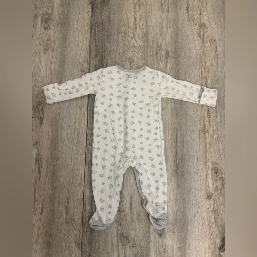 Ralph Lauren White and Gray bear Footies
